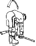 Lower Body and Hip Stretch Illustration